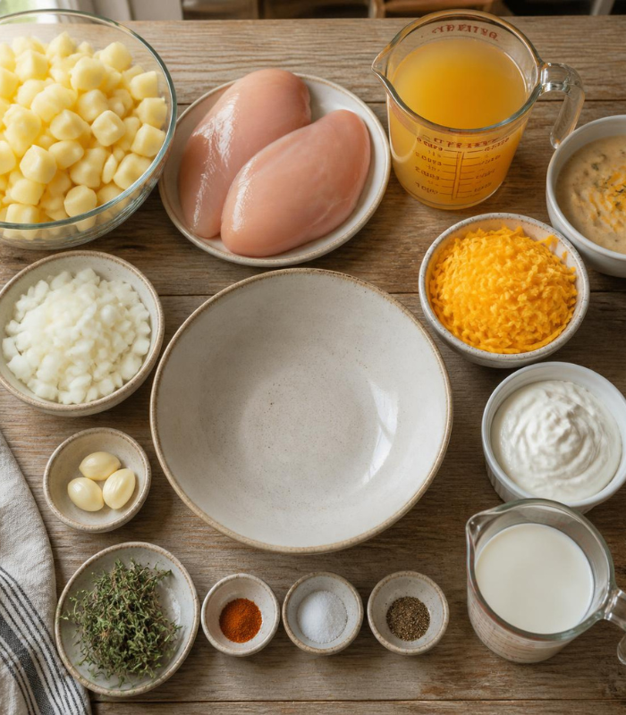 Crock Pot Chicken and Potato Soup Ingredients