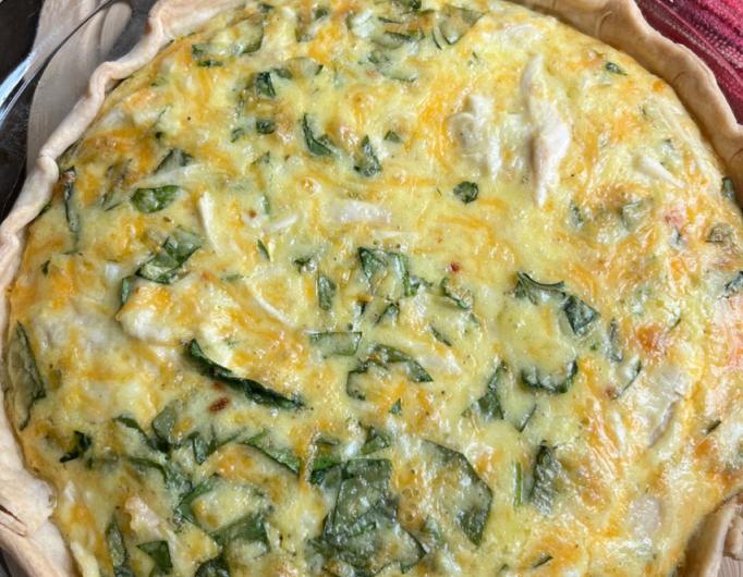 Chicken and Spinach Quiche