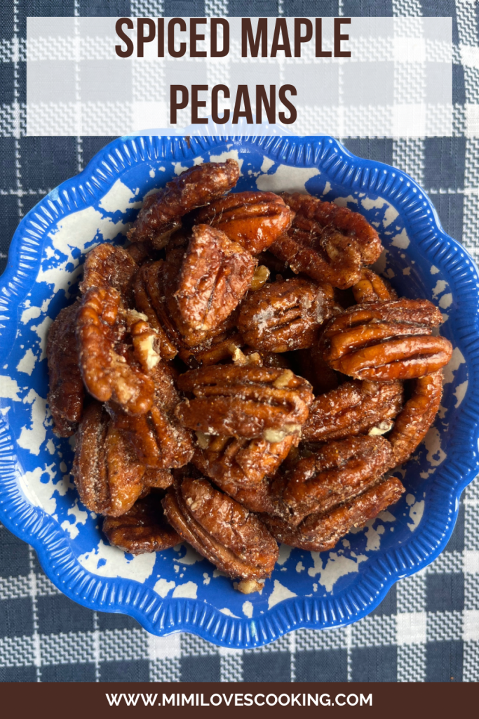 Oven Roasted Spiced Maple Pecans