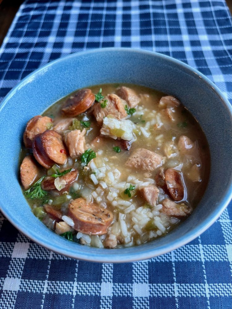 Crockpot Chicken & Andouille Sausage Gumbo