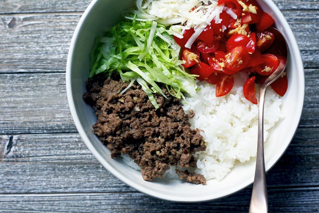 Taco bowls with rice