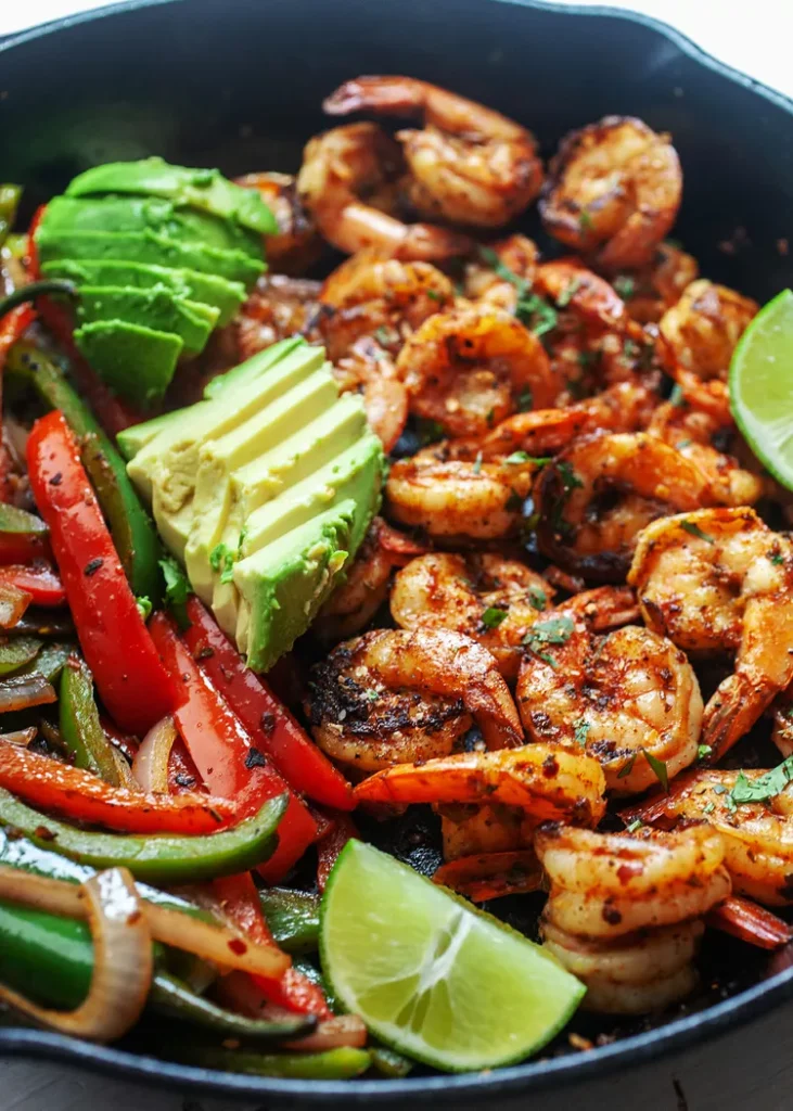 Shrimp fajitas